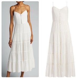 Alice & Olivia White Eyelet Dress